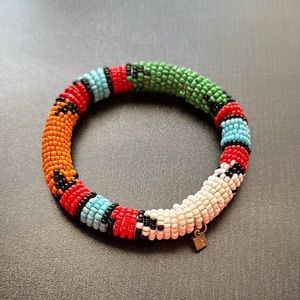 African Zulu Beaded Colorful Bracelet